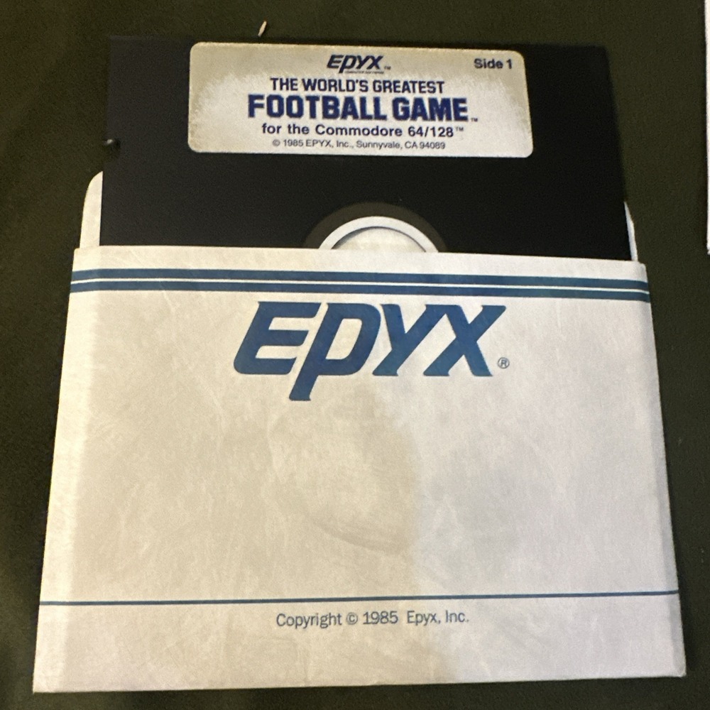 The World's Greatest Football Game EPYX 1985 Commodore 64 / 128 Vintage Game